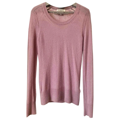Pre-owned Burberry Cashmere Jumper In Pink