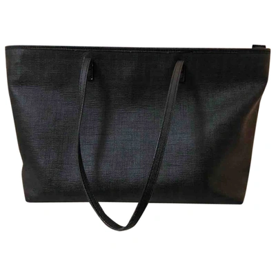 Pre-owned Fendi Roll Bag  Leather Tote In Black