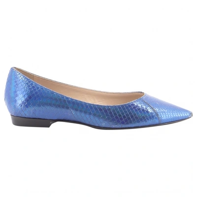 Pre-owned Barbara Bui Leather Ballet Flats In Blue