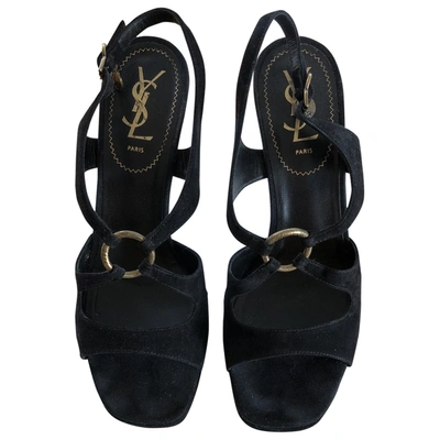 Pre-owned Saint Laurent Sandals In Black