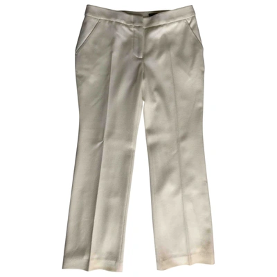 Pre-owned Alexander Mcqueen Ecru Wool Trousers