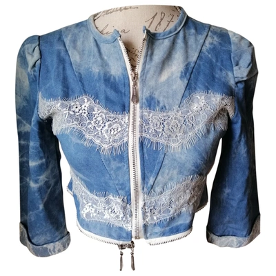 Pre-owned Anna Sui Short Waistcoat In Blue