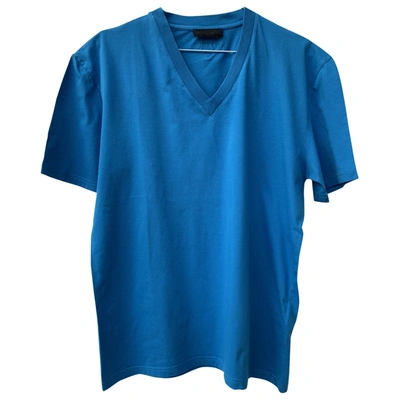 Pre-owned Prada Blue Cotton T-shirt