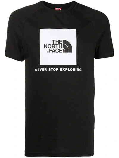 The North Face Logo Print T-shirt In Black