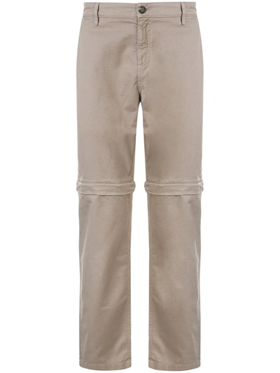 Kenzo Zip-off Detail Trousers In Brown