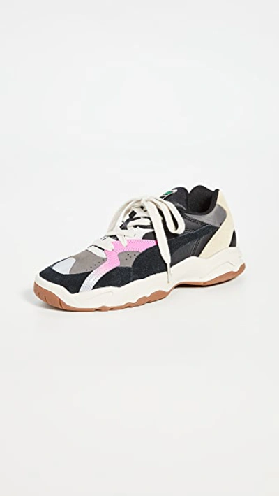 Puma X Rhude Performer Sneakers In Grey/black/pink