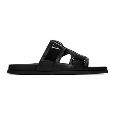 Valentino Garavani Garavani Vltn Strap Slides In Black