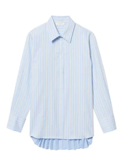 Sandro Women's Sielle Striped Button Down Shirt In Blue Sky