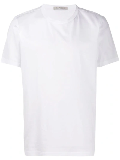 Fileria Plain Crew Neck T-shirt In White