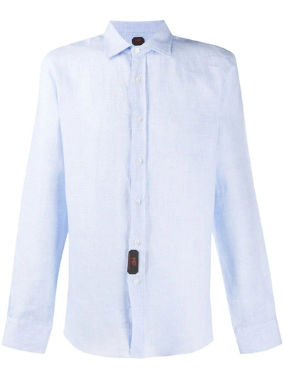 Mp Massimo Piombo Micro-print Shirt In Blue