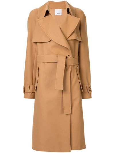 Acler Walsh Mini Trench Coat In Brown