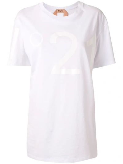 N°21 Logo-print Crew-neck T-shirt In White