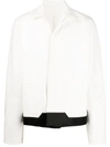 Haider Ackermann Contrast Hem Silk Shirt Jacket In White