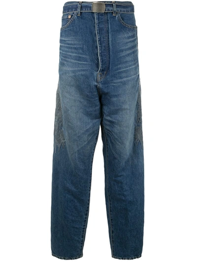 Doublet Embroidered Jeans In Blue