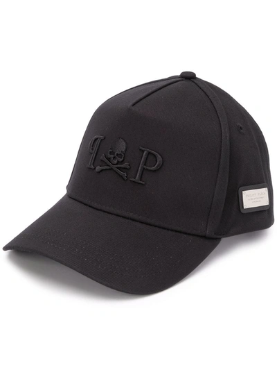 Philipp Plein Skull Logo Baseball Cap In Black