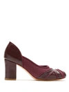 Sarah Chofakian Nouveau Panelled Pumps In Purple