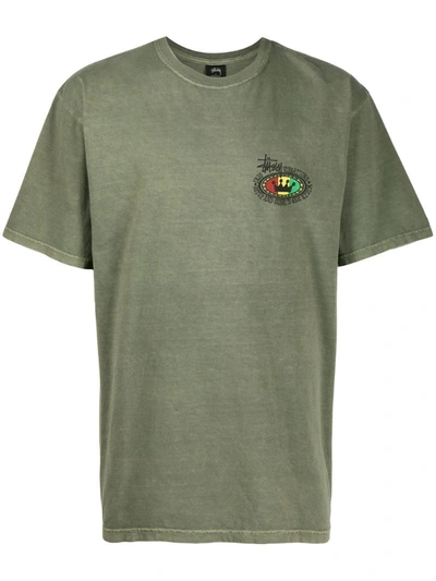 Stussy Irie Vibrations Crew Neck T-shirt In Green
