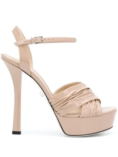 Greymer Sandals In Powder Patent Leather In Pink