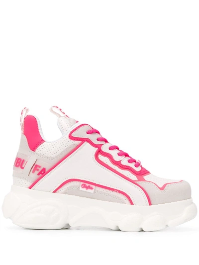 Buffalo Chain Sneakers In White Tech/synthetic