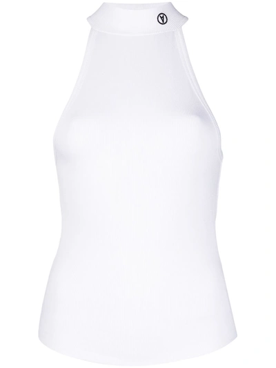 Filles À Papa Lowis Viscose Blend Jersey Tank Top In White