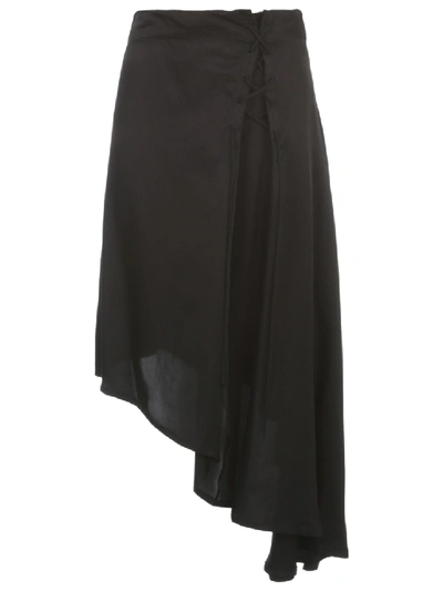 Ann Demeulemeester Skirt Asymmetric W/lace In Black