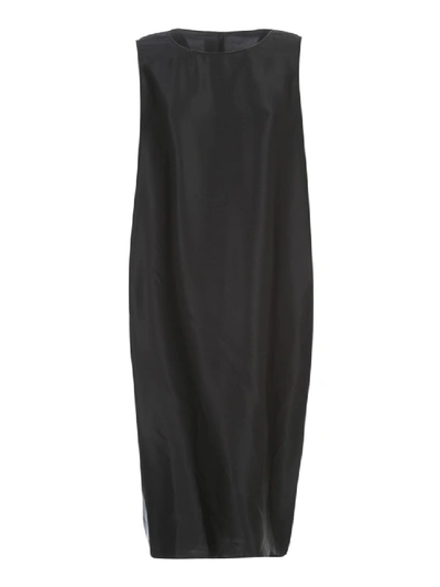 Ann Demeulemeester Dress Basic Silk In Black