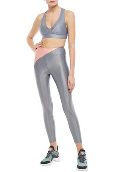 Koral Chase High Rise Infinity Two-tone Stretch Leggings In Gray
