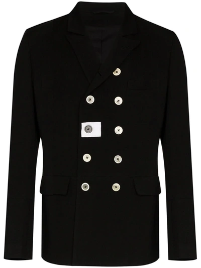 Ann Demeulemeester Double-breasted Blazer Jacket In Black