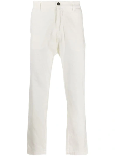 Barena Venezia Rionero Stretch Cotton & Linen Trousers In Bianco