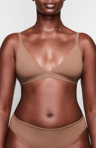 Skims Fits Everybody Triangle Bralette In Ochre