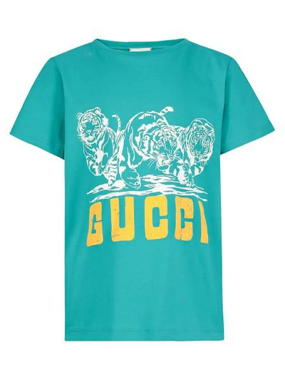 Gucci Kids T-shirt For Boys In Green