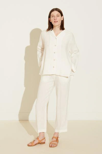 Mansur Gavriel Linen Pyjama Shirt In White