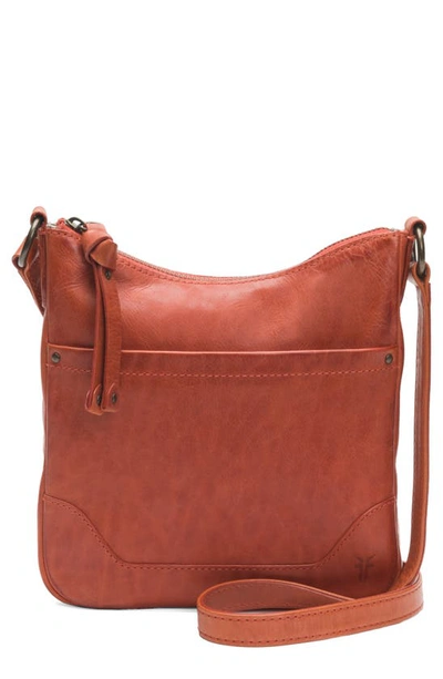 Frye Melissa Swing Leather Crossbody Bag In Burnt Orange