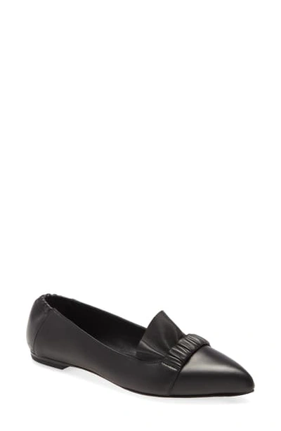 Agl Attilio Giusti Leombruni Ruffle Ballet Flat In Black