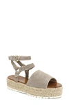 Etienne Aigner Winona Ankle Strap Platform Sandal In Taupe Suede