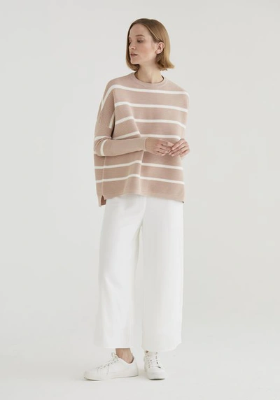 Paisie Striped Ribbed Jumper