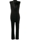 Federica Tosi Satin-trimmed Jumpsuit In Black