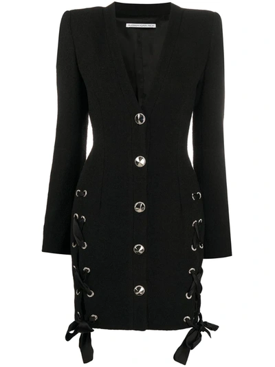 Alessandra Rich Short Blazer Dress In Black