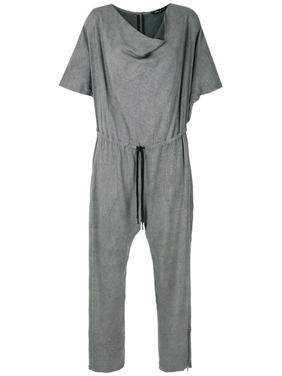 Uma Raquel Davidowicz Fiji Waist-tied Jumpsuit In Grey