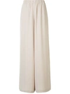 Atm Anthony Thomas Melillo High-waist Wide-leg Crepe Trousers In Neutrals