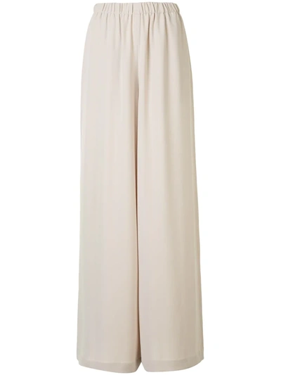 Atm Anthony Thomas Melillo High-waist Wide-leg Crepe Trousers In Neutrals
