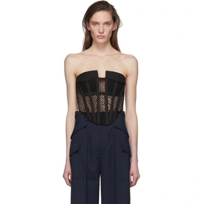 Dion Lee Lace Pocket Corset In Black