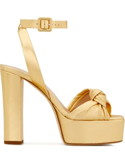 Giuseppe Zanotti Betty Knot Detail Sandals In Gold