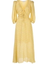 Nicholas Vine Print A-line Dress In Yellow