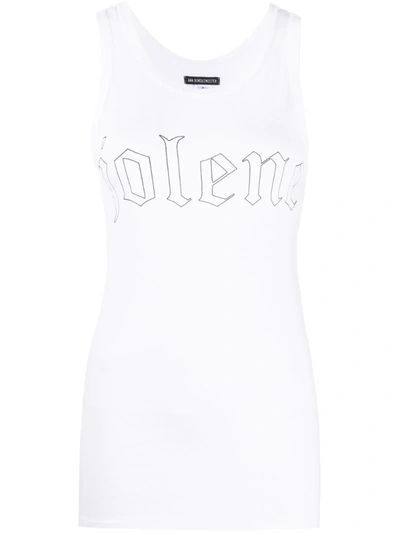 Ann Demeulemeester Jolene Print Tank Top In White