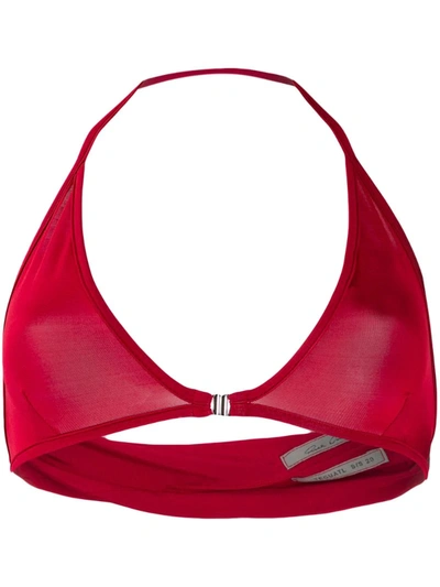 Rick Owens Halterneck Top In Red