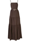 Nicholas Gestuftes 'kerala' Kleid In Brown