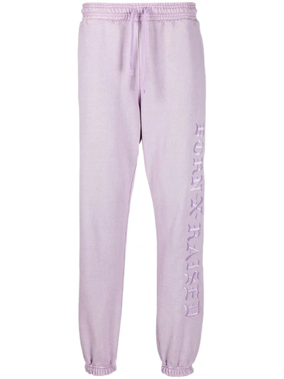 Bornxraised Embroidered Logo Track Trousers In Purple