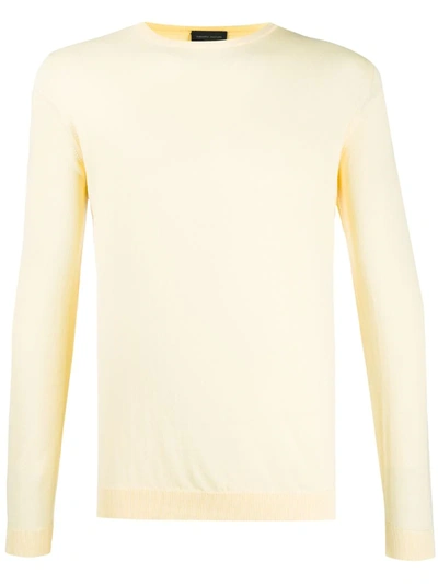 Roberto Collina Knitted Long Sleeve Jumper In Yellow