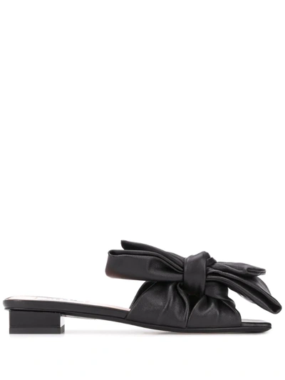 Msgm Bow-detail 30mm Mules In Black